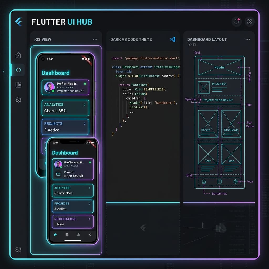 Flutter vs. React Native: Choosing the Right Mobile Stack for Startup Scale in 2026 Cross-platform mobile application development previews displaying Android UI layouts